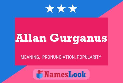 Allan Gurganus Name Poster