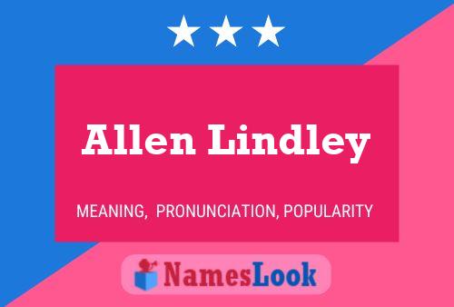 Allen Lindley Name Poster