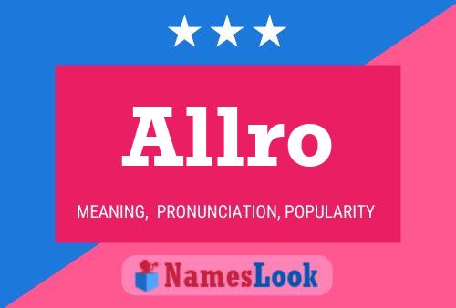 Allro Name Poster