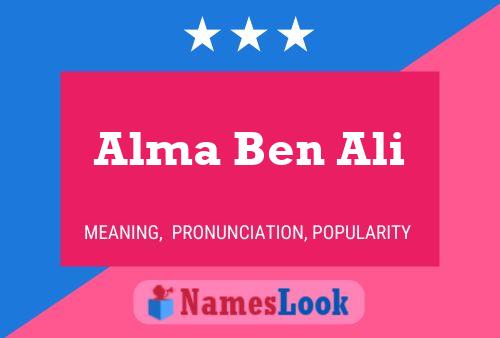 Alma Ben Ali Name Poster