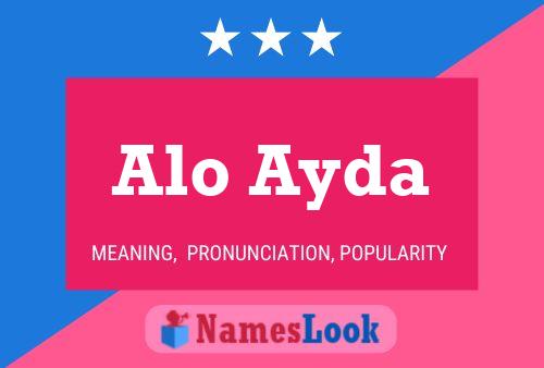 Alo Ayda Name Poster