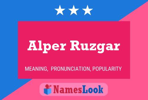 Alper Ruzgar Name Poster