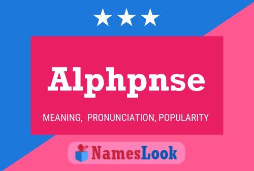 Alphpnse Name Poster