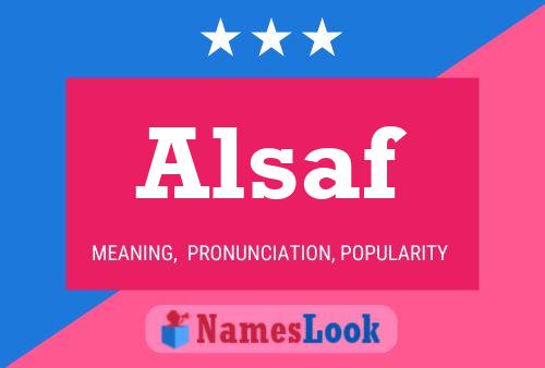 Alsaf Name Poster