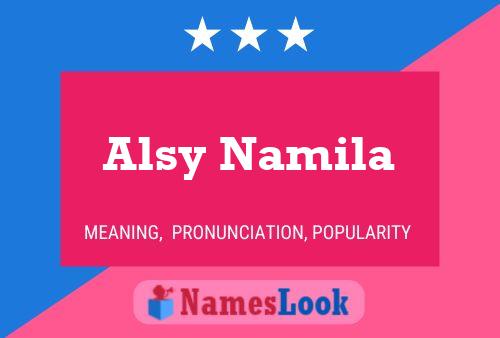 Alsy Namila Name Poster