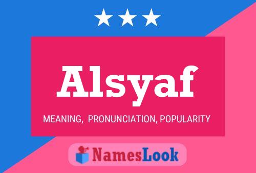 Alsyaf Name Poster