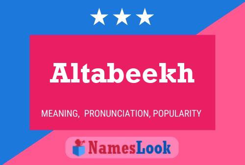 Altabeekh Name Poster