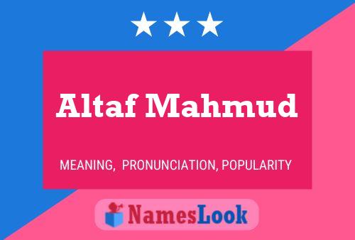 Altaf Mahmud Name Poster