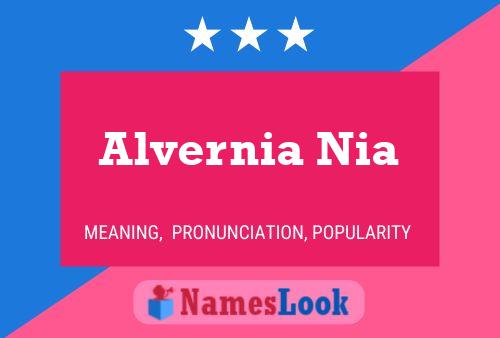 Alvernia Nia Name Poster