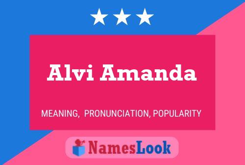 Alvi Amanda Name Poster