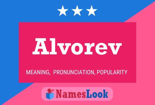 Alvorev Name Poster