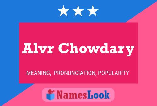 Alvr Chowdary Name Poster