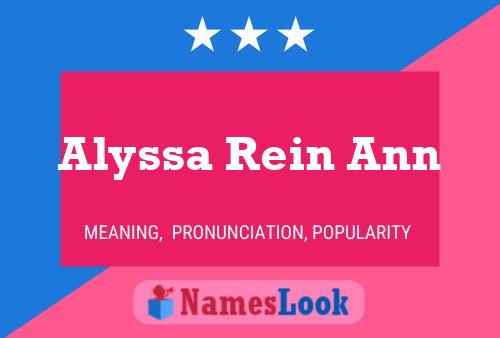 Alyssa Rein Ann Name Poster