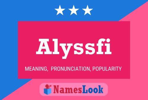 Alyssfi Name Poster