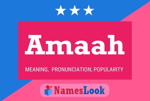 Amaah Name Poster