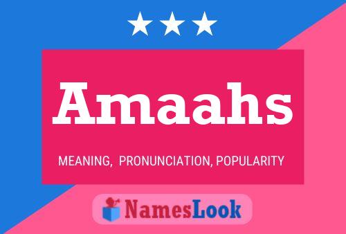 Amaahs Name Poster