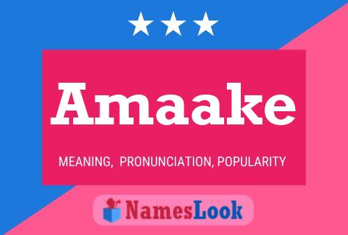 Amaake Name Poster