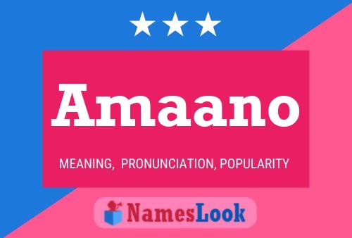 Amaano Name Poster