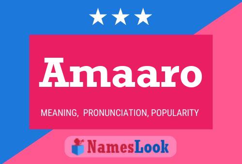 Amaaro Name Poster