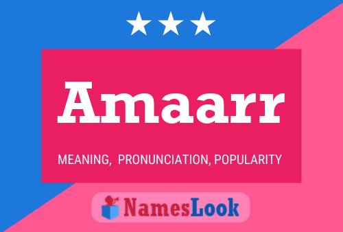 Amaarr Name Poster