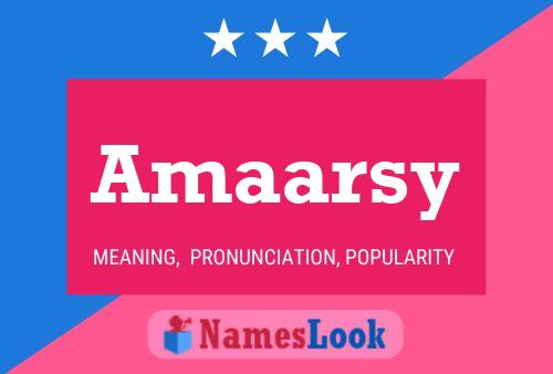 Amaarsy Name Poster