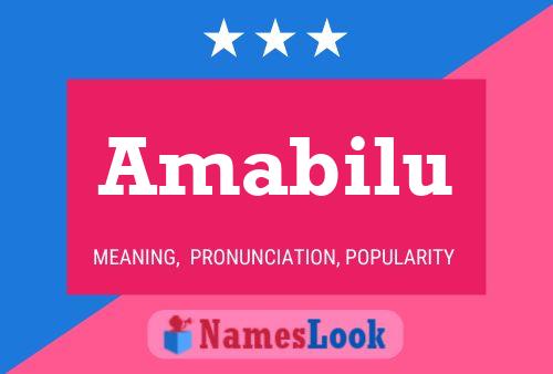 Amabilu Name Poster