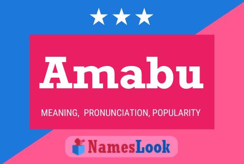 Amabu Name Poster