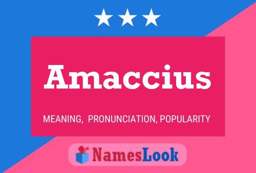 Amaccius Name Poster