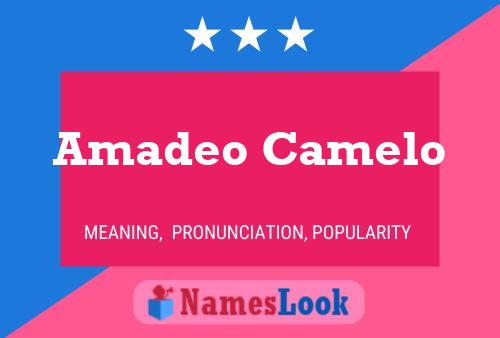 Amadeo Camelo Name Poster