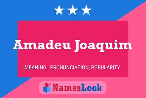 Amadeu Joaquim Name Poster