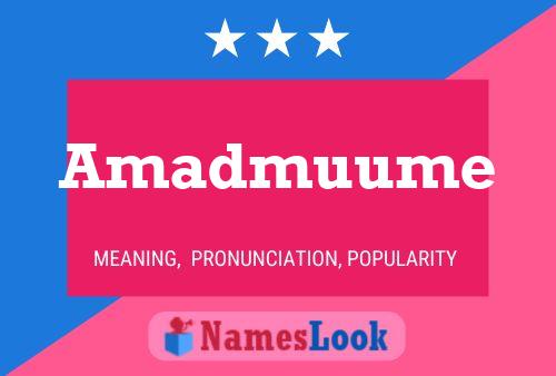 Amadmuume Name Poster