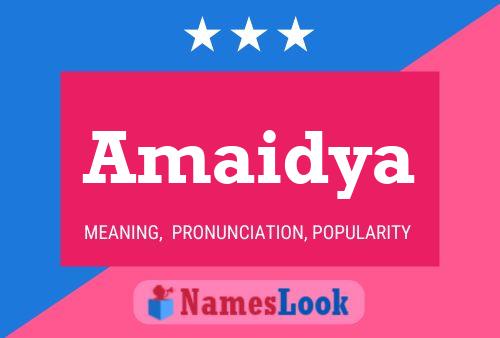 Amaidya Name Poster