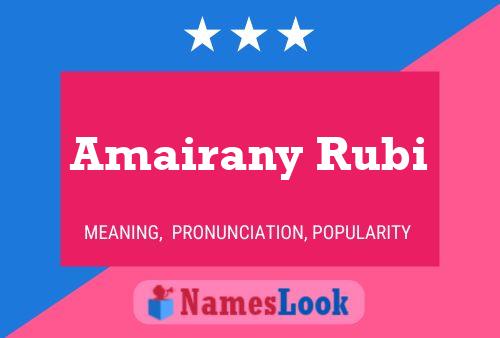 Amairany Rubi Name Poster