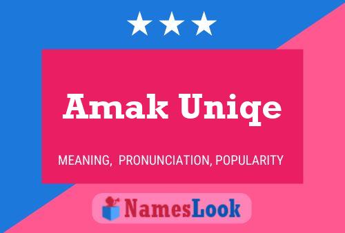 Amak Uniqe Name Poster