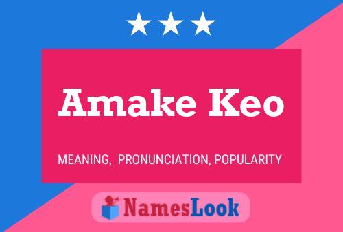 Amake Keo Name Poster