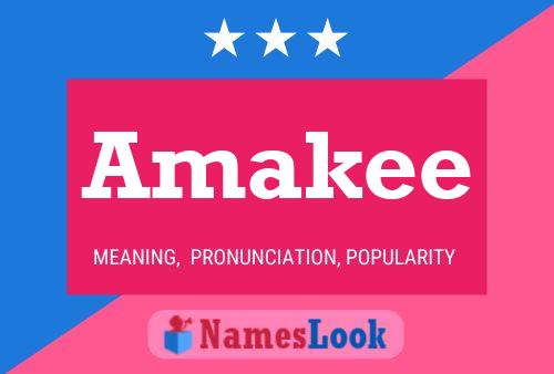 Amakee Name Poster