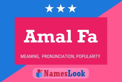 Amal Fa Name Poster