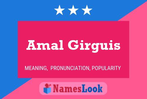 Amal Girguis Name Poster