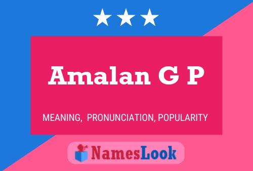 Amalan G P Name Poster