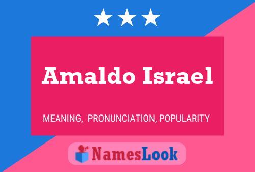 Amaldo Israel Name Poster