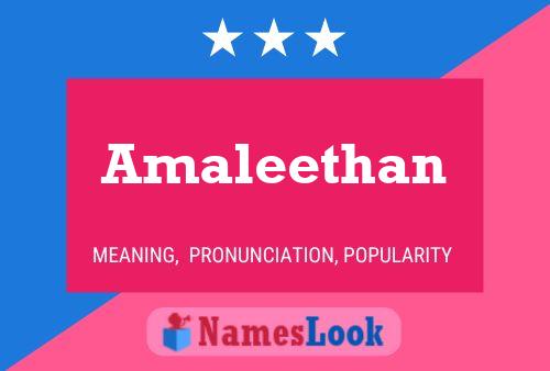 Amaleethan Name Poster