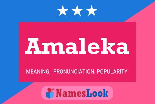 Amaleka Name Poster