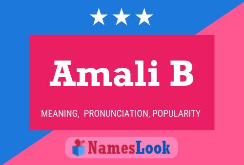 Amali B Name Poster