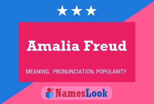 Amalia Freud Name Poster