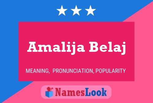 Amalija Belaj Name Poster