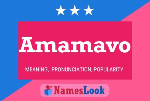 Amamavo Name Poster