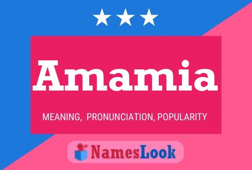 Amamia Name Poster