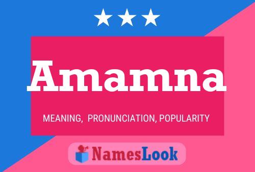 Amamna Name Poster