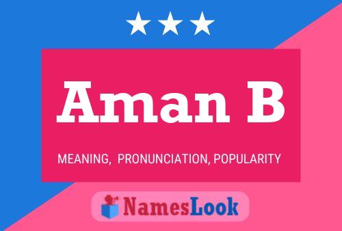 Aman B Name Poster