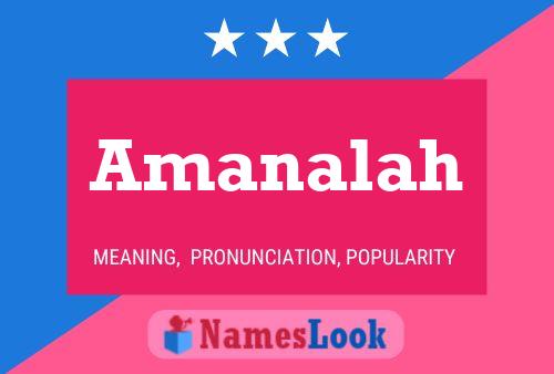 Amanalah Name Poster